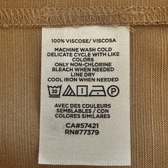 NWT Ann Taylor Sleeveless Sheath Belted Knee Length Wrap Dress Camel Size 10 - Picture 10 of 14